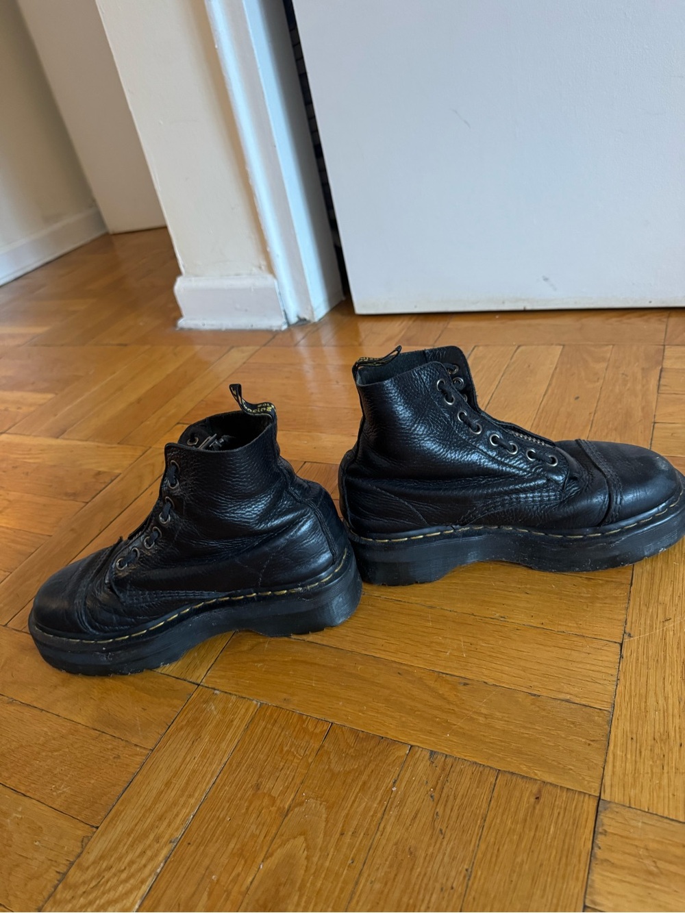 Dr. Martens Black Leather Platform Zip - Sinclair - Picture 8 of 9
